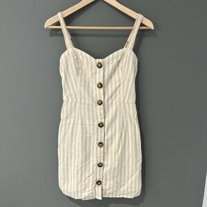 Abercrombie & Fitch Beige Striped Mini Dress. Has a little pilling.